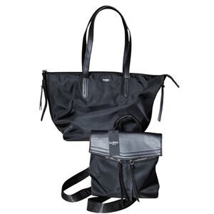 Botkier New York - Mini Black Nylon Backpack / Purse NWT & Matching Tote